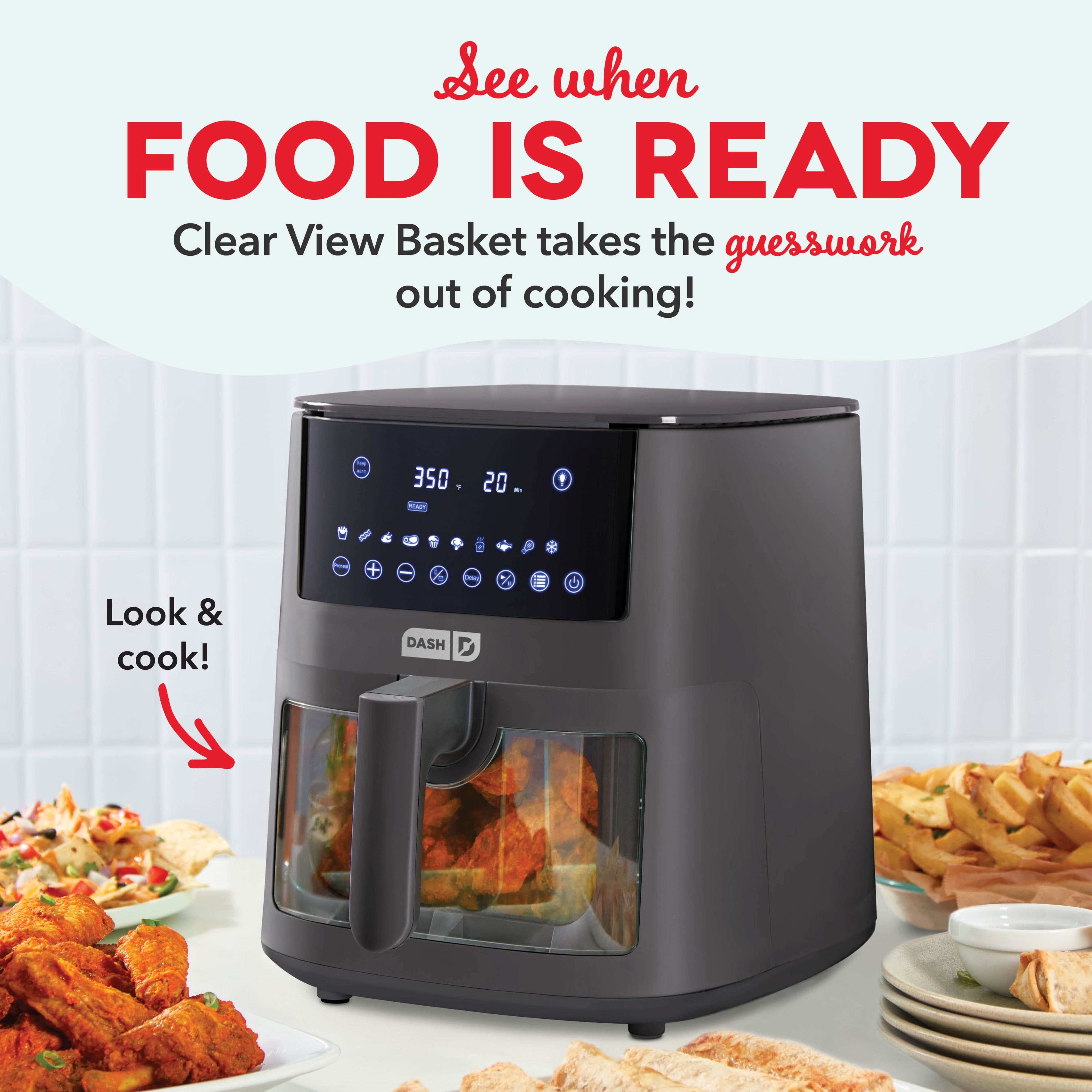 7qt Clear View Digital Air Fryer